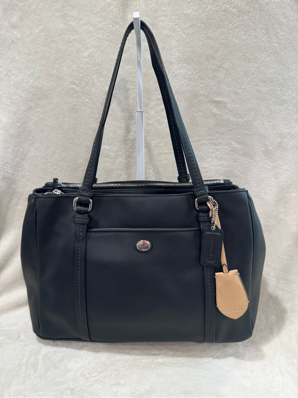 Coach Peyton Leather Jordan Double Zip Carryall